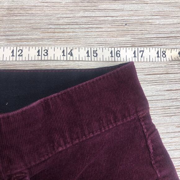 Chaps Traditional Preppy Maroon Burgundy Corduroy Pants Classic Jeans Styling - Picture 10 of 16